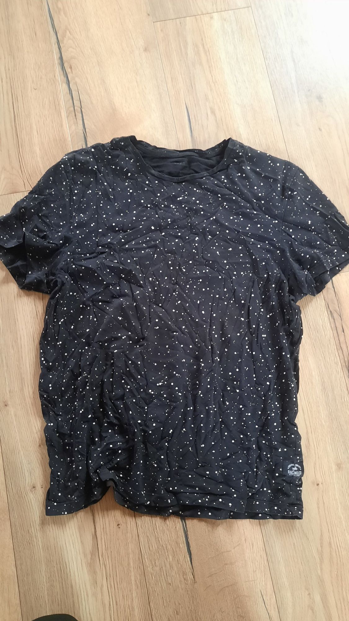 Koszulka w kropki męska tshirt L