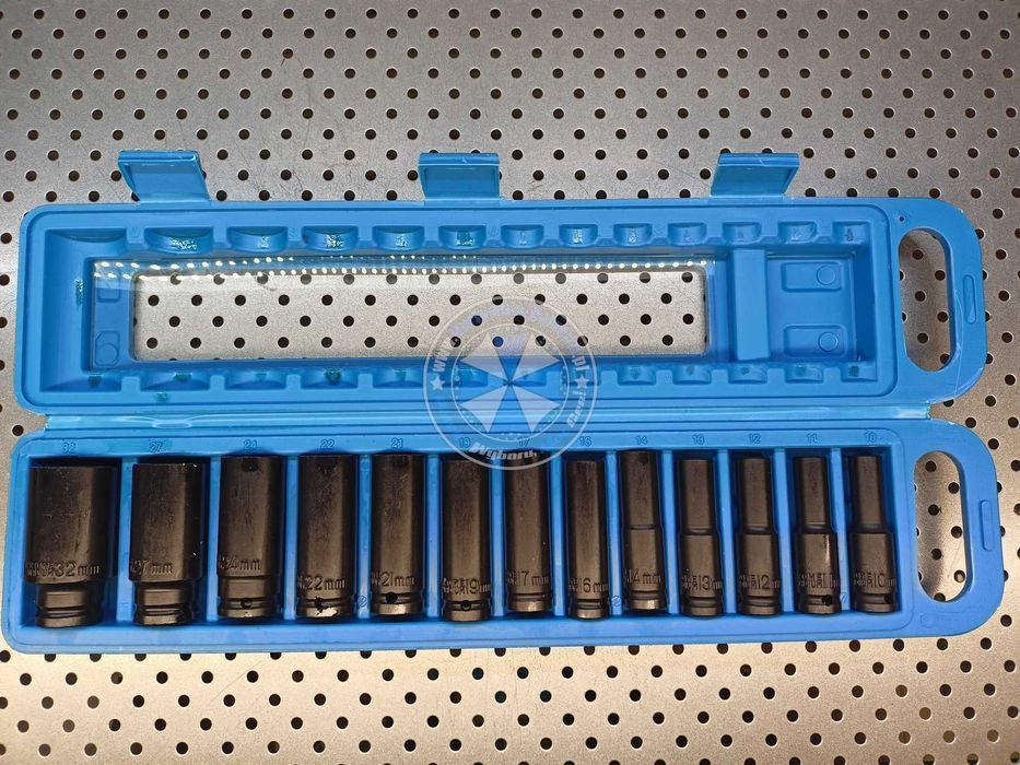 Nasadki Udarowe Długie 10-32mm 1/2" klucze nasadowe zestaw kluczy