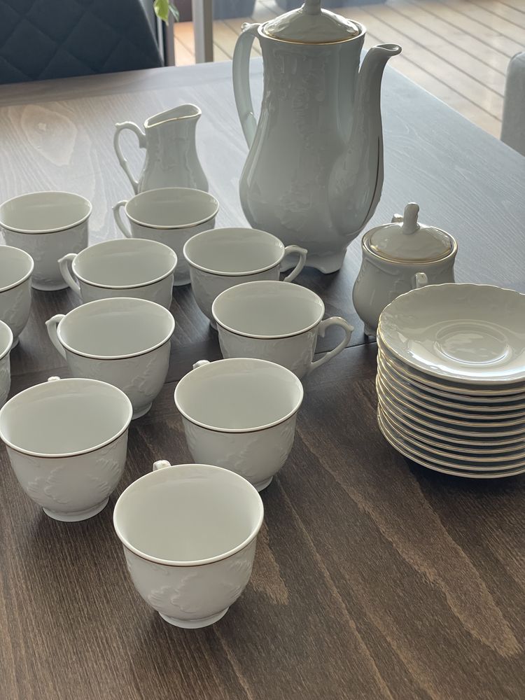 Serviço de chá de porcelana Erika Konigliches Bavarian Porzellan