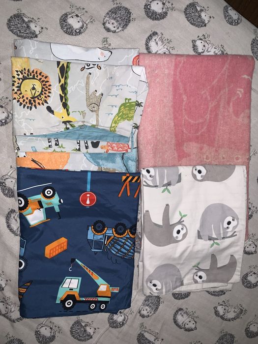 Детское шерстяное одеяло+3 пододеяльника