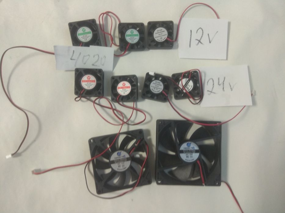 Кулер вентилятор на 12в/24в 40мм 4010 4020