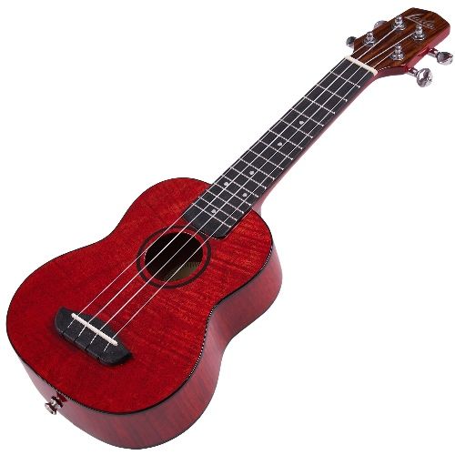 LAILA UDW 2113 FO HG czerwone ukulele sopranowe z pokrowcem