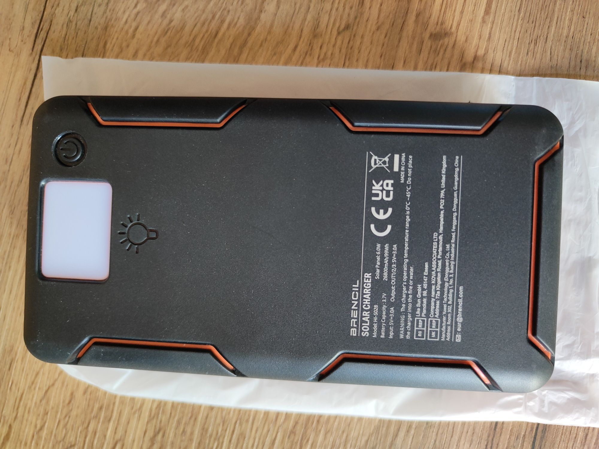 Ładowarka solarna Power Bank Brencil 26800 mAh 4 panele słoneczne
