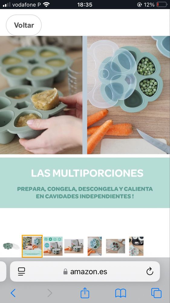 Recipientes em silicone ideais para comida de bebés