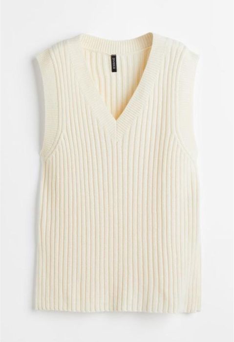 В’язана жилетка h&m бежева молочна