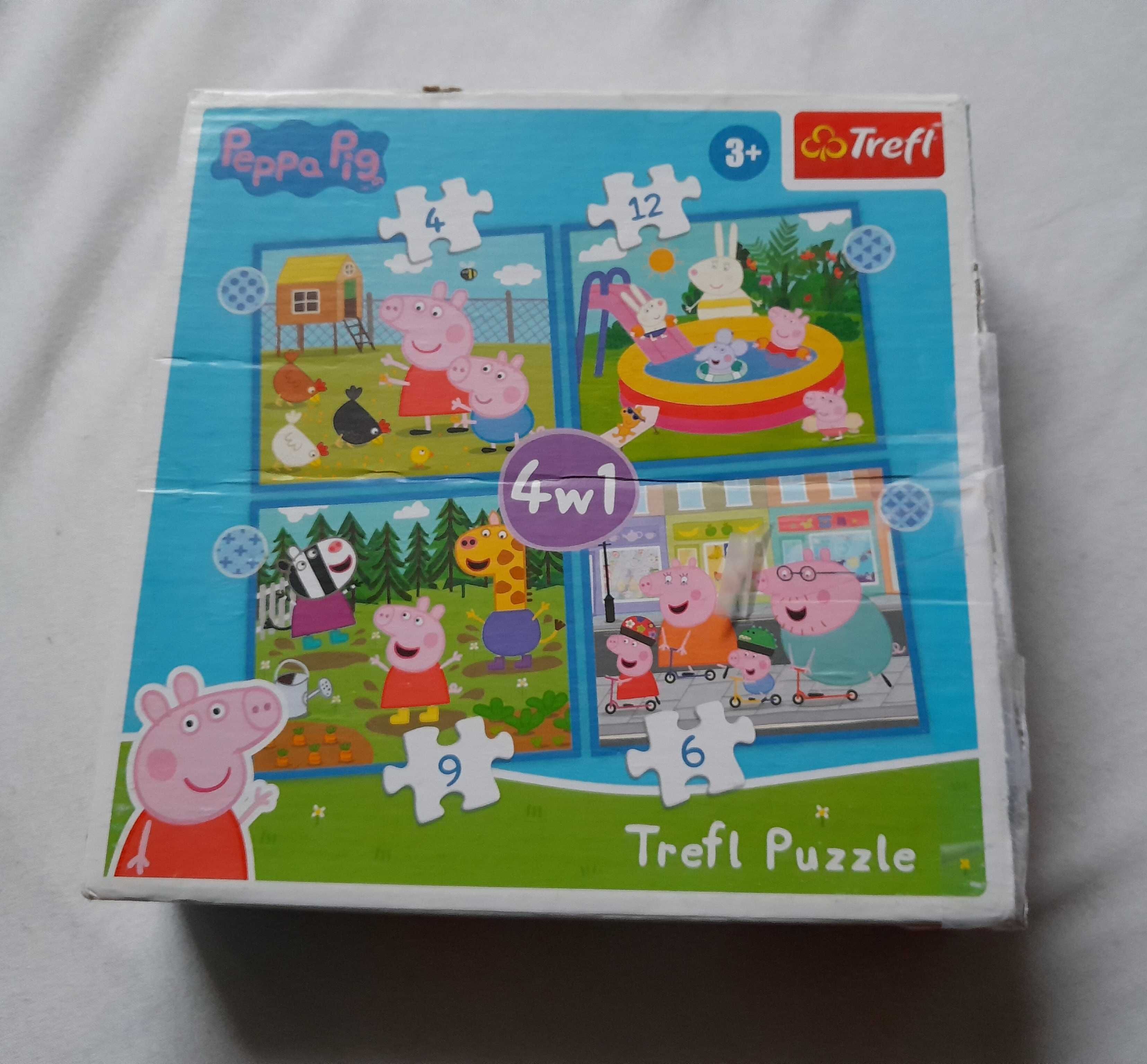 Puzzle 4w1 świnka Peppa