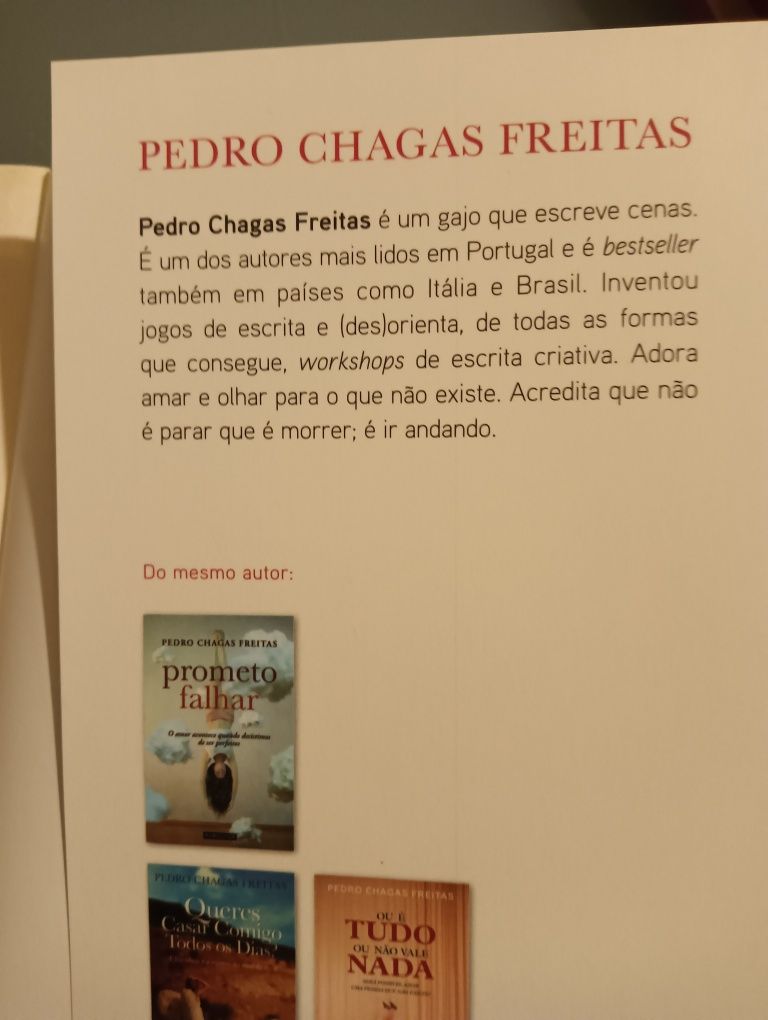 Prometo Perder	de Pedro Chagas Freitas	Como novo!