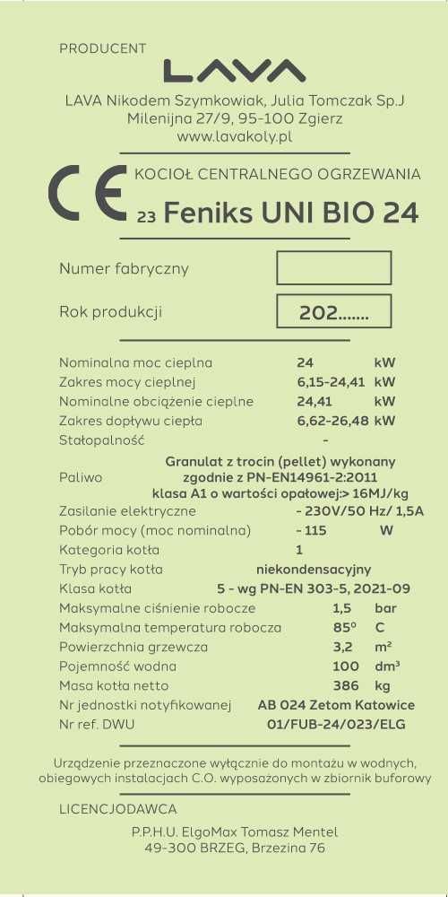 Kocioł UniBio 24kW