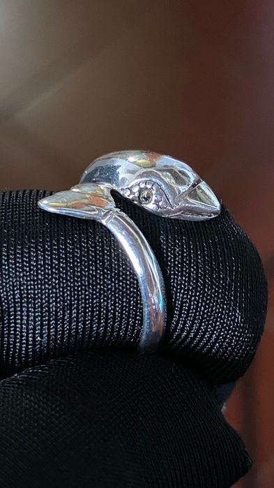 Anel em prata golfinho