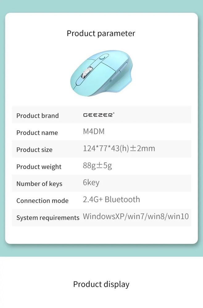 Gamingowa Bezprzewodowa mysz / Bluetooth mouse