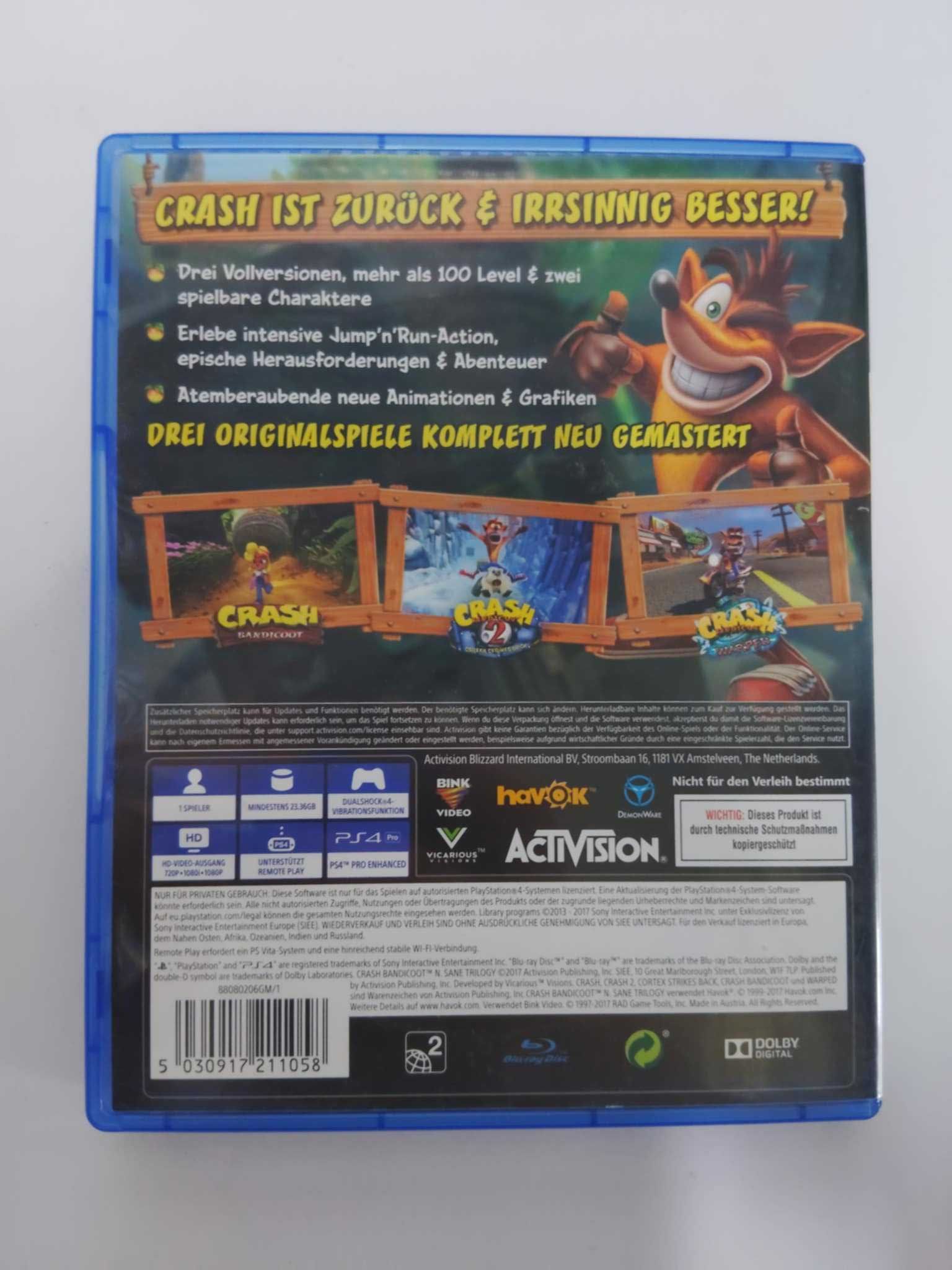 Crash Bandicoot: N. Sane Trilogy PS4