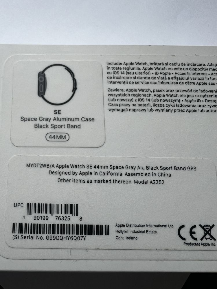 Apple Watch SE model: A2352