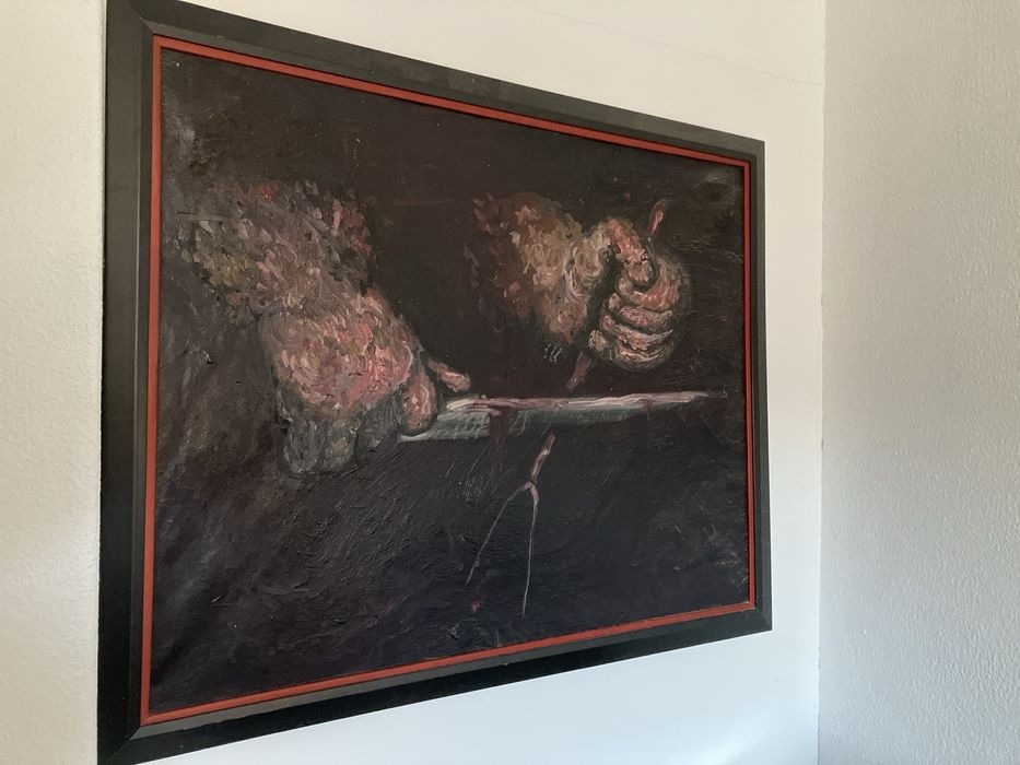 Quadro pintado óleo sobre tela