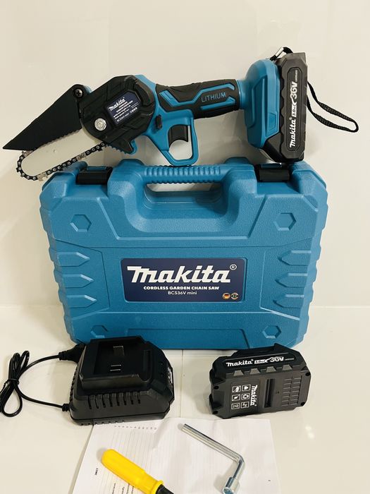 Акумуляторна міні цепна пила makita 36v 3.0a,2 акб в комплекті