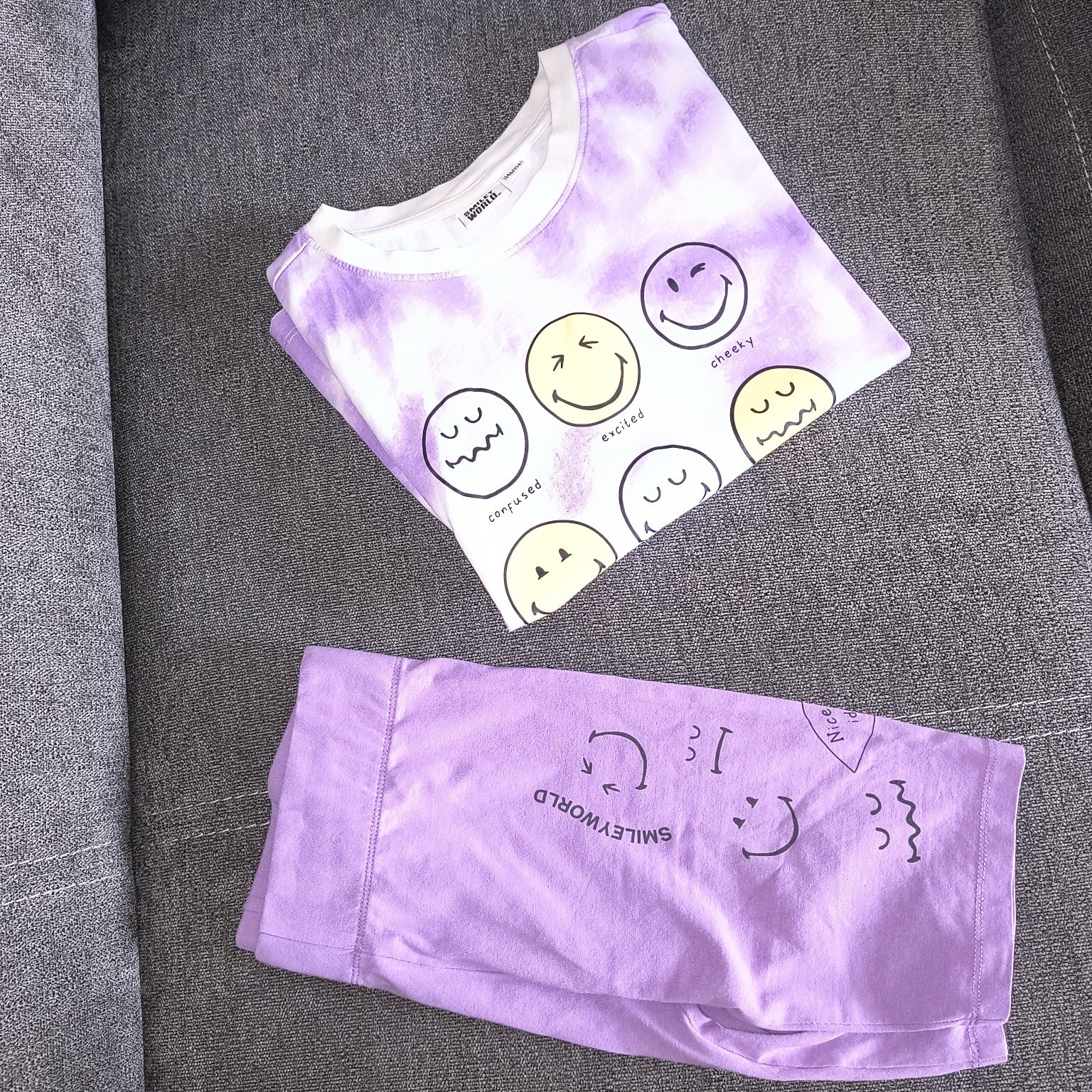 Komplet kolarki z bluzką smiley