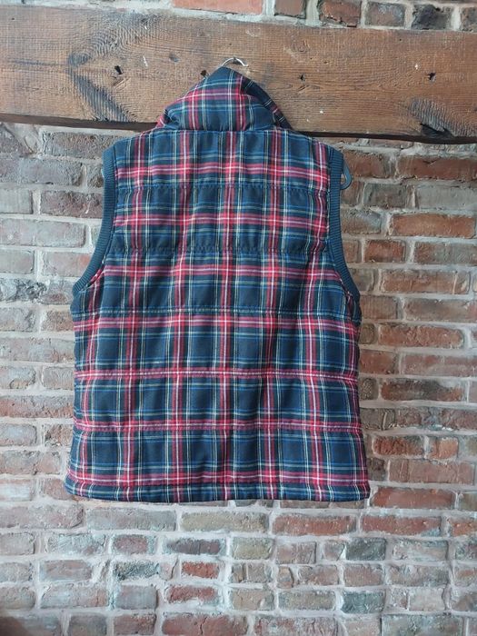 Ciepły bezrękawnik w kratkę L/XL