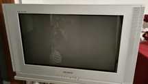 TV Samsung Antiga (Plano) – 79 x 50 cm, Funcional com Comando Original