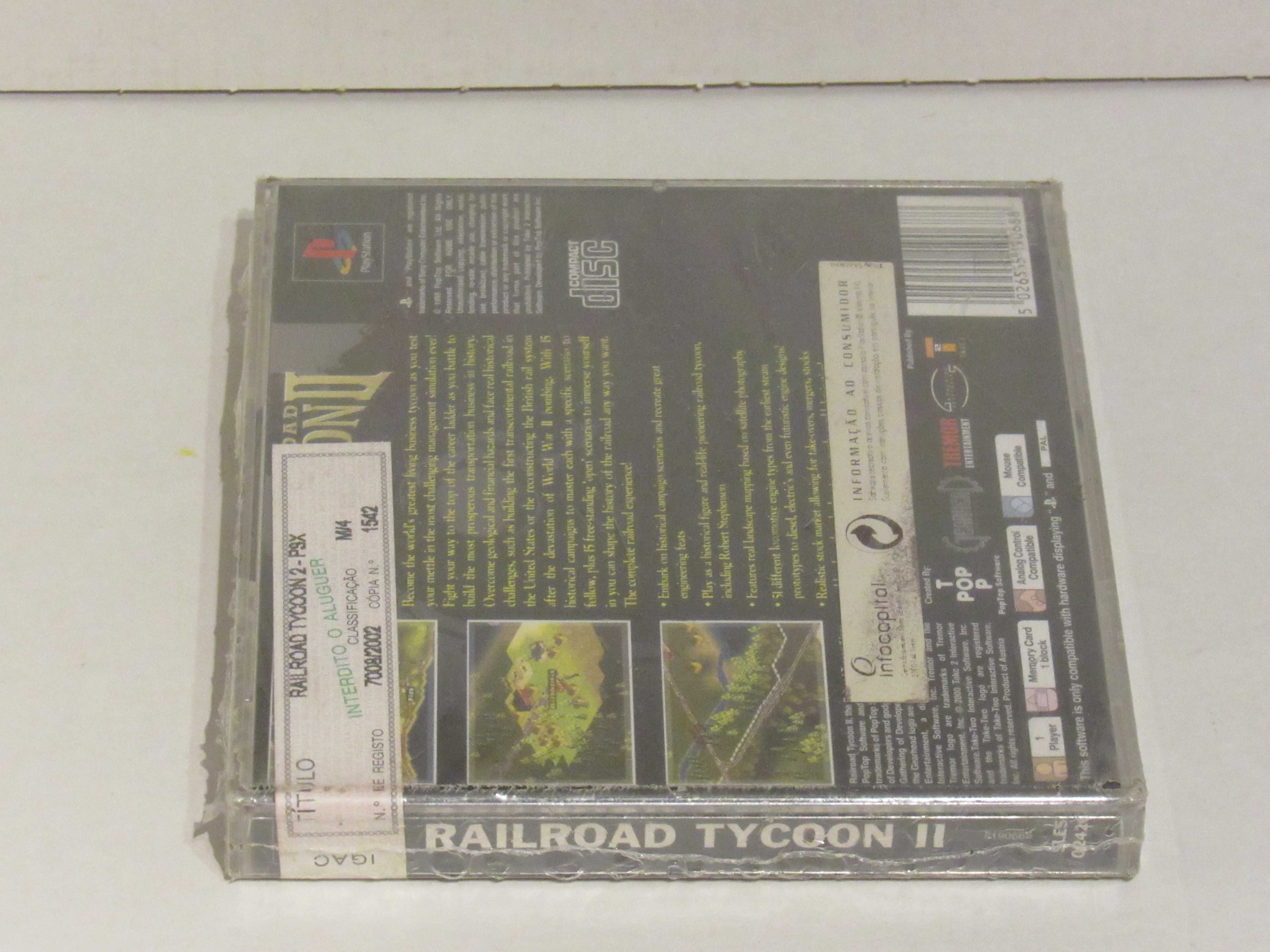 Jogo Playstation PS1 PSX PSOne Railroad Tycoon II novo selado