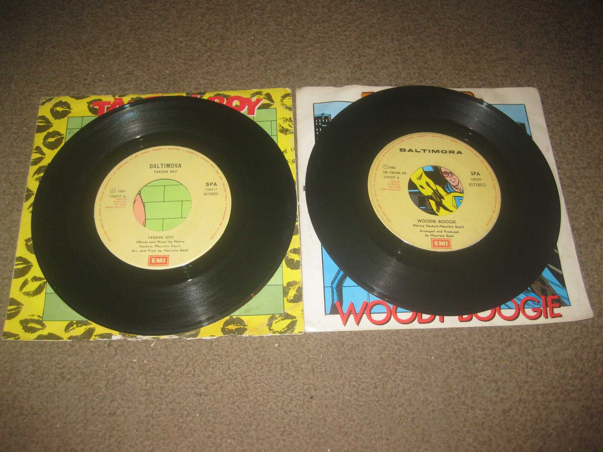 2 Discos em Vinil Single 45 rpm dos Baltimora