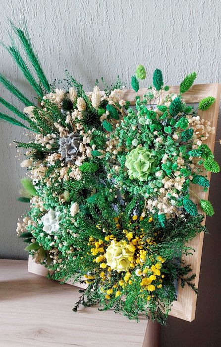 Obraz 3D z suszonych kwiatów