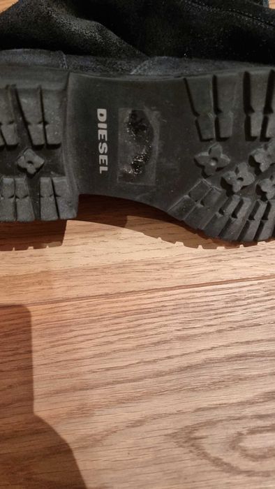 Сапоги замшевые DIESEL, размер 38, чорные