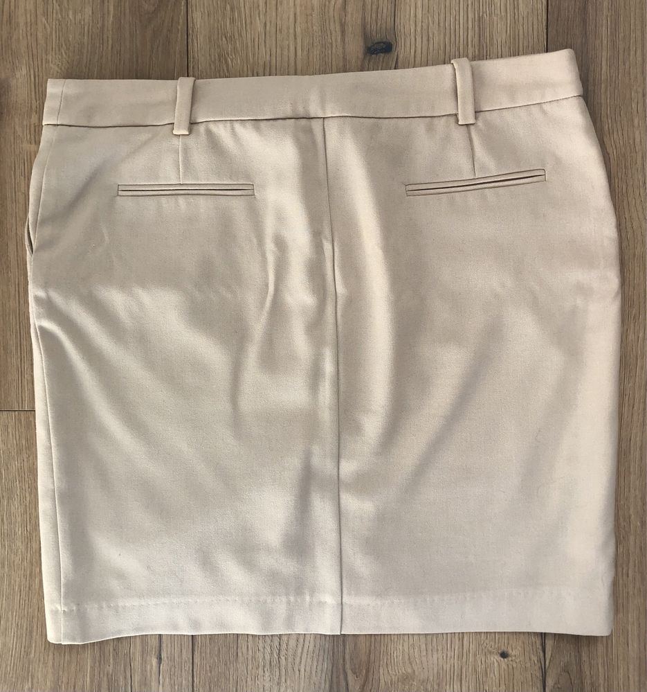 Spódnica damska mini beżowa 46 XXXL Oodji kieszenie