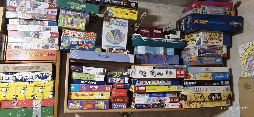 Настольные игры haba, monopoly, сортера, мозайку, пазлы