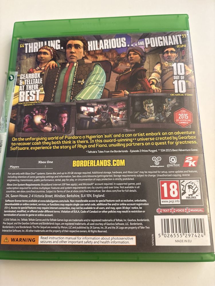 Tales from the borderlands xbox one