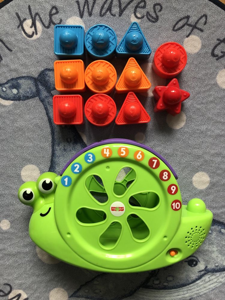 Fisher Price ślimak sorter kształty zabawka liczydło