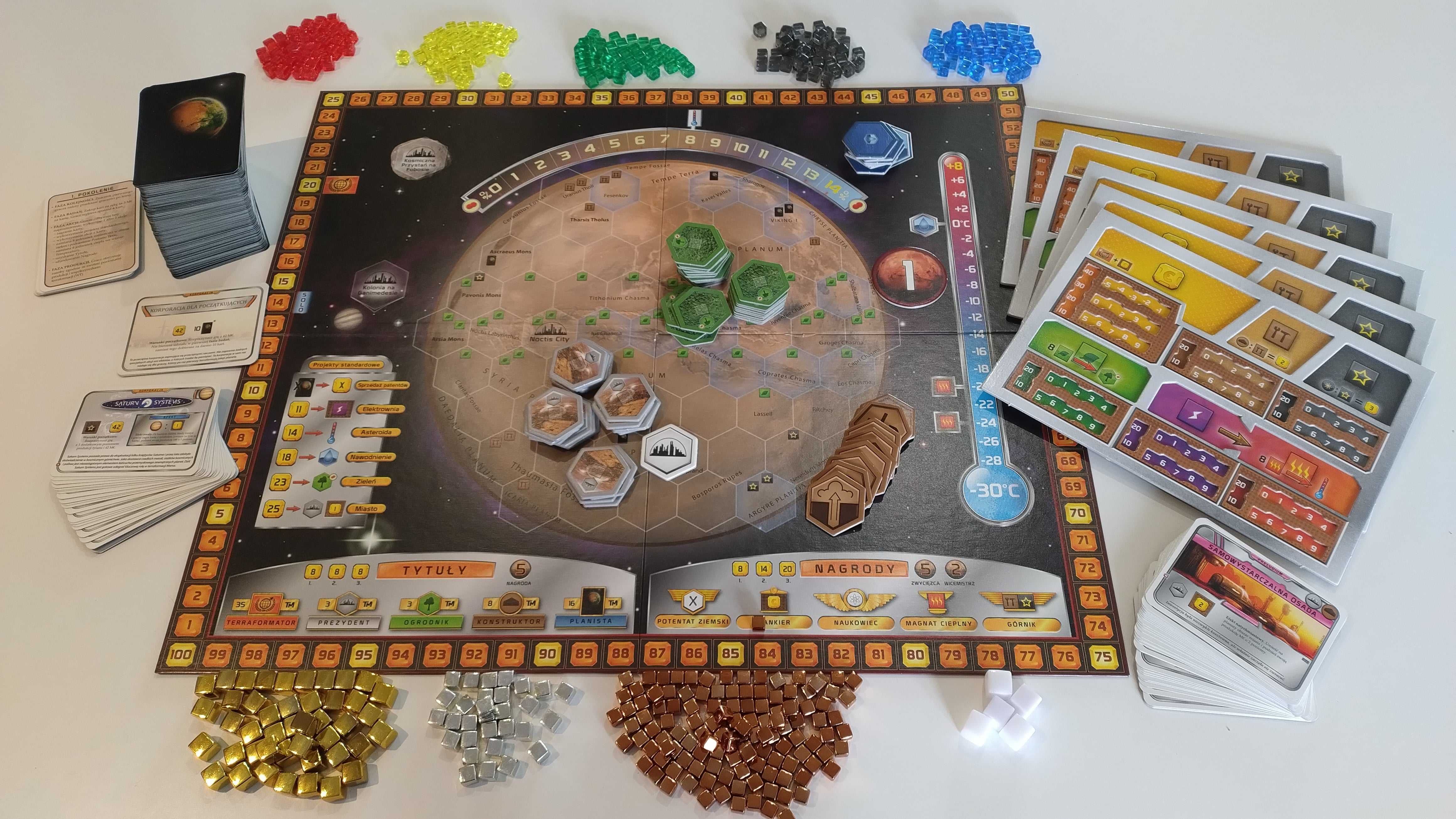 Terraformacja Marsa + 3 dodatki, dodatkowe mapy, dwuwarstwowe plansze