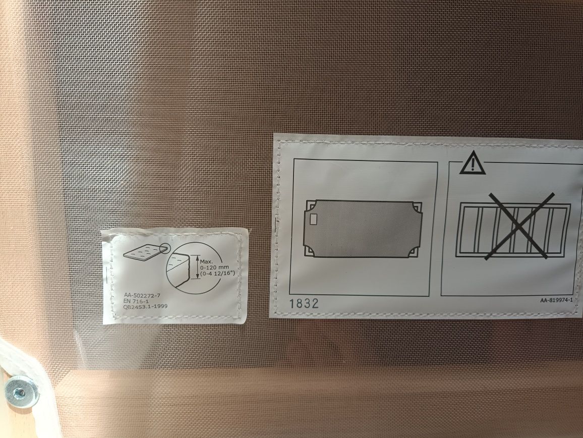 Łóżeczko białe 120x60