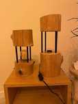 Lampka lampa nocna drewniana
