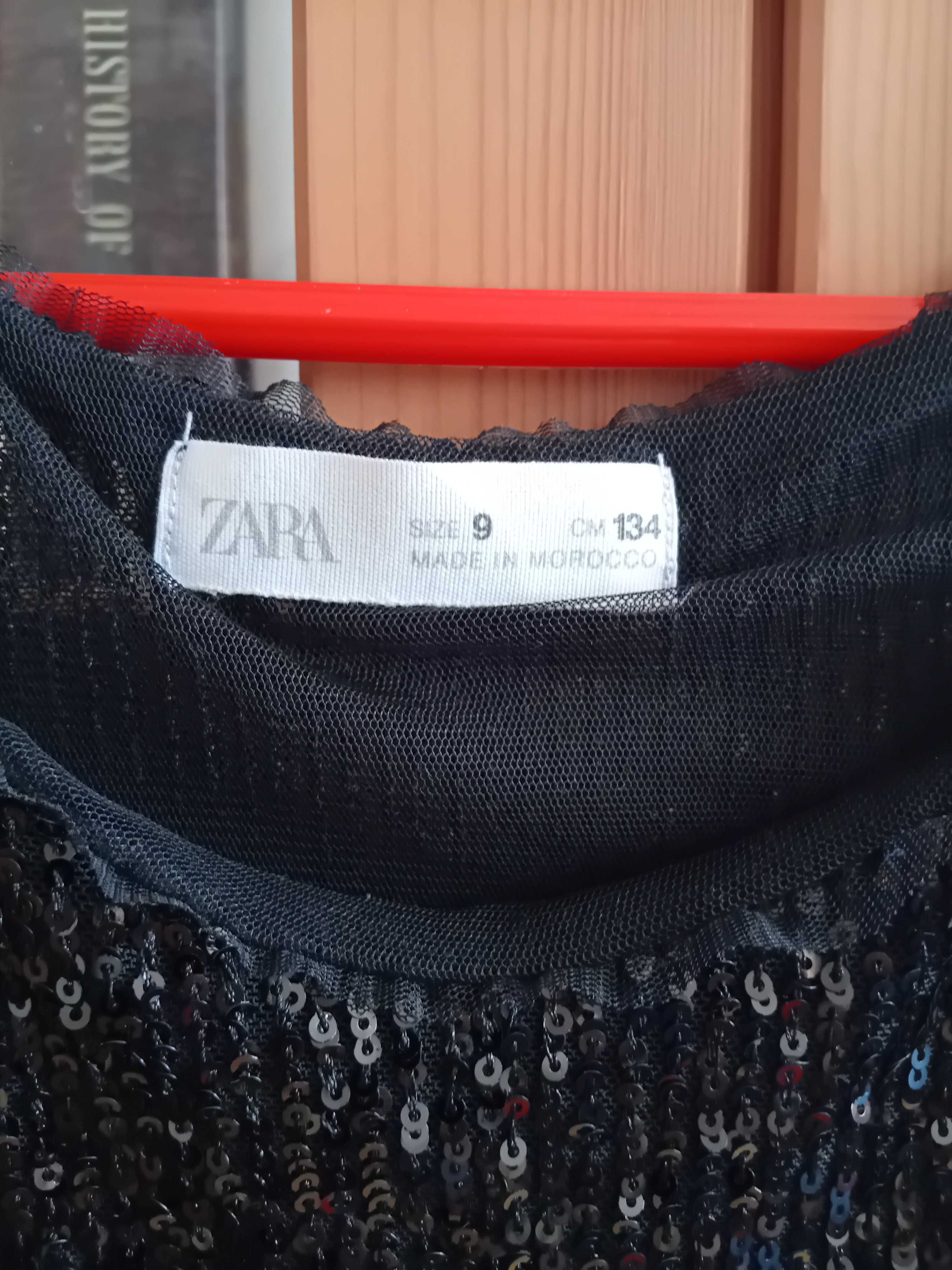Bluzka dziewczęca z cekinami Zara 134cm