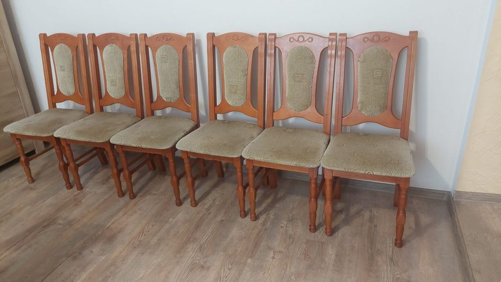 Stół rozkładany i 6 krzeseł