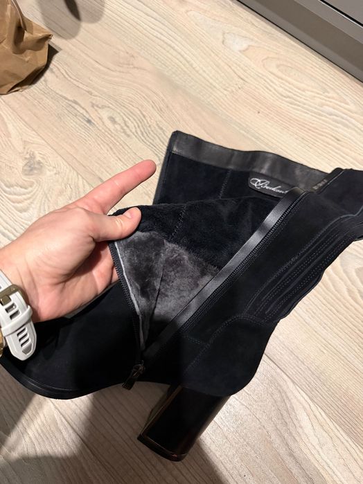 Жіночі сапоги зимові замша