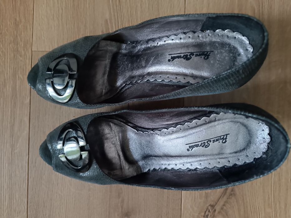 Szpilki obcasy Prima Strada r. 40 skóra skórzane