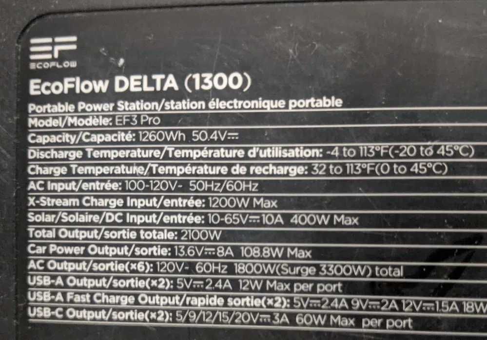 Ecoflow Delta 1300 (110V) Чудовий стан + трансформатор напруги на 220V