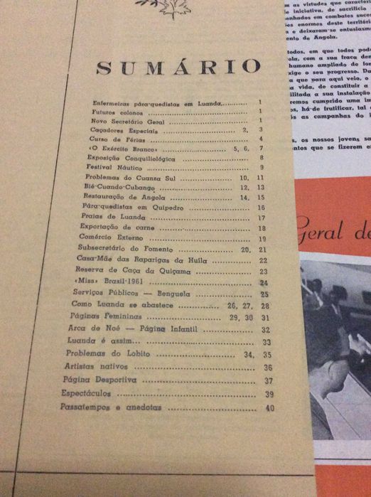 Revista de Angola , quinzenário ilustrado. Agosto de 1961