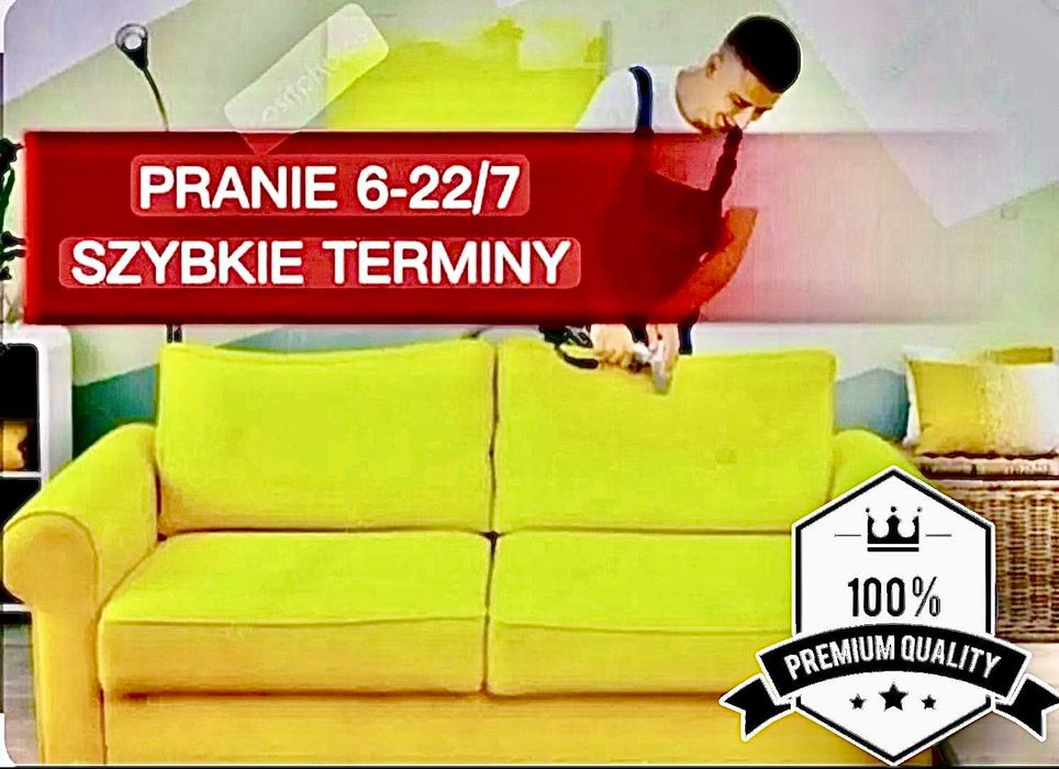 Pranie tapicerki, dywanów, wykładzin i materacy | -15% + Dojazd GRATIS