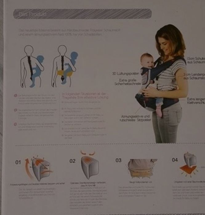 Nosidełko dla dziecka 5-36 Miesięcy 0-36kg Parentpal jak nowe