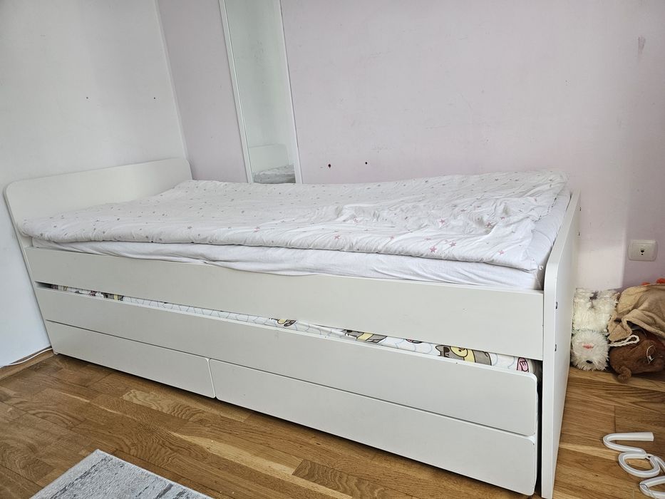 Ikea slakt rama łóżko wysuwane podwójne