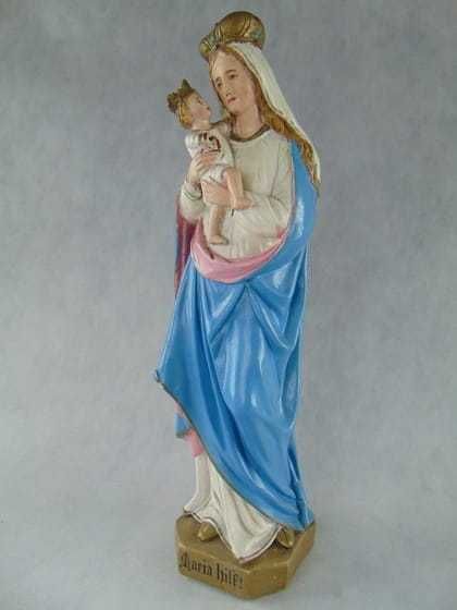 Stara rzadka figurka Matki Boskiej Maryji gipsowa