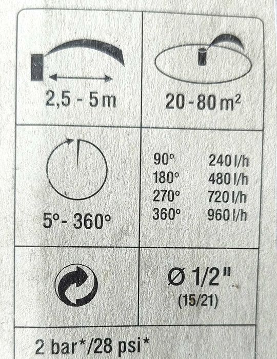 Zraszacz wynurzalny GARDENA S80/300 nowy