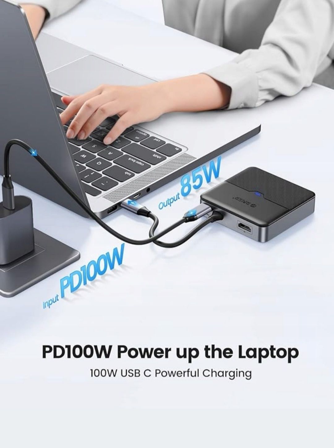 Wielofunkcyjny Hub USB-C 6 w 1 ORICO z 4K HDMI i PD 100W