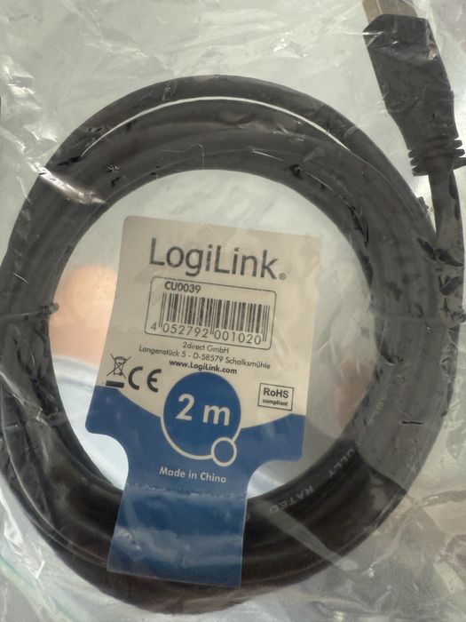 Cabo Usb 3.0 logilink 2 metros