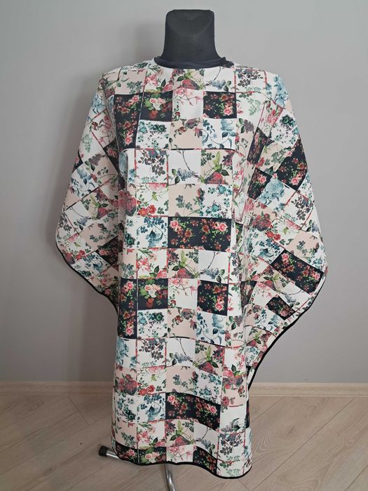 peleryna fryzjerska długa wodoodporna nadruk