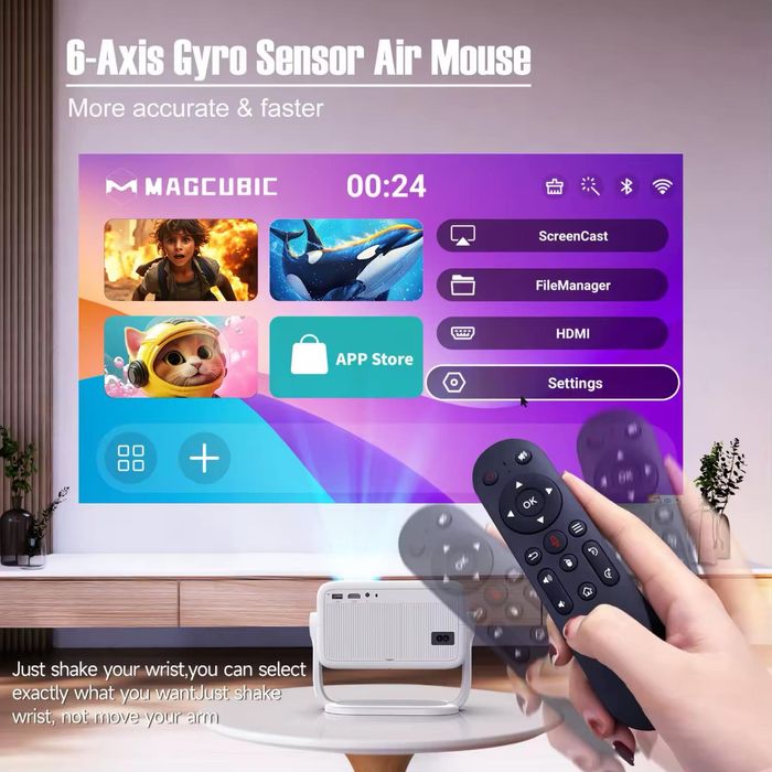 Проектор з автоматичним фокусуванням keystone air mouse wifi6
