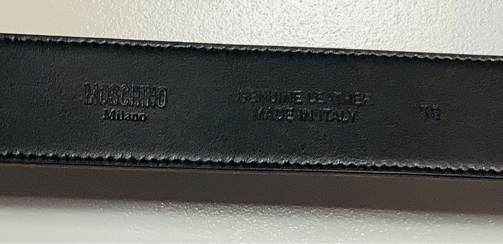 Pasek Versace Jeans Couture, skóra, klamra logo, roz.90=109cm