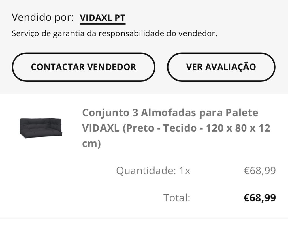 Conjunto 3 Almofadas para Palete VIDAXL