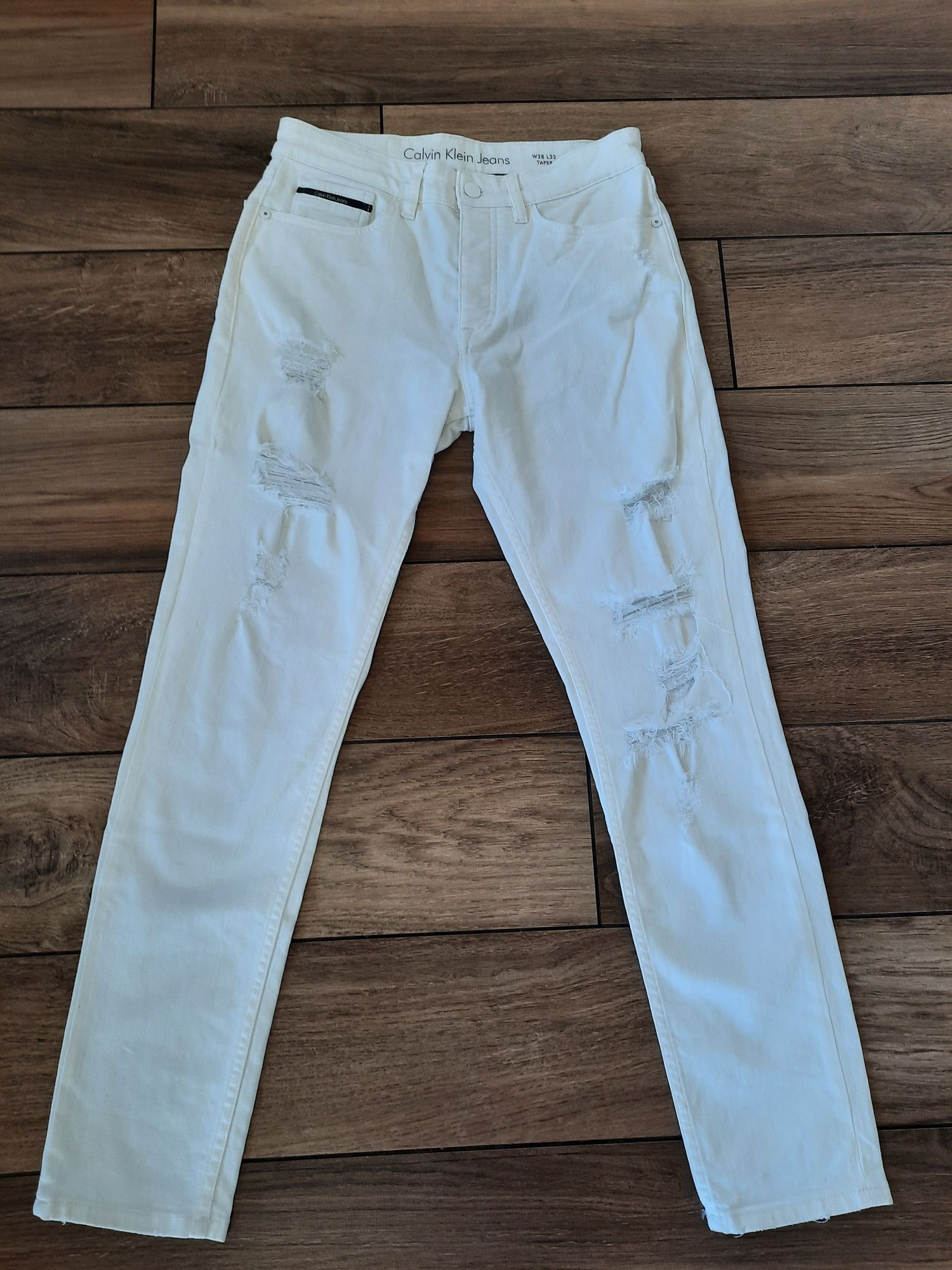 Calvin Klein Jeans damskie 100% oryginalne! roz.S/M białe